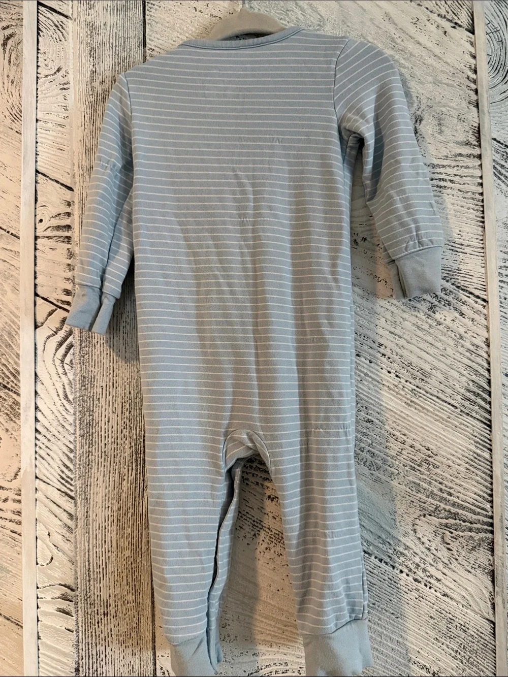 Carters Striped Long-Sleeve Baby One-Piece Romper - Light Gray